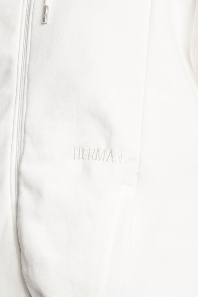 ZIP UP HOODIE - WHITE