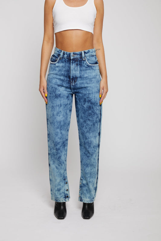 STRAIGHT LEG JEANS - DARK BLUE