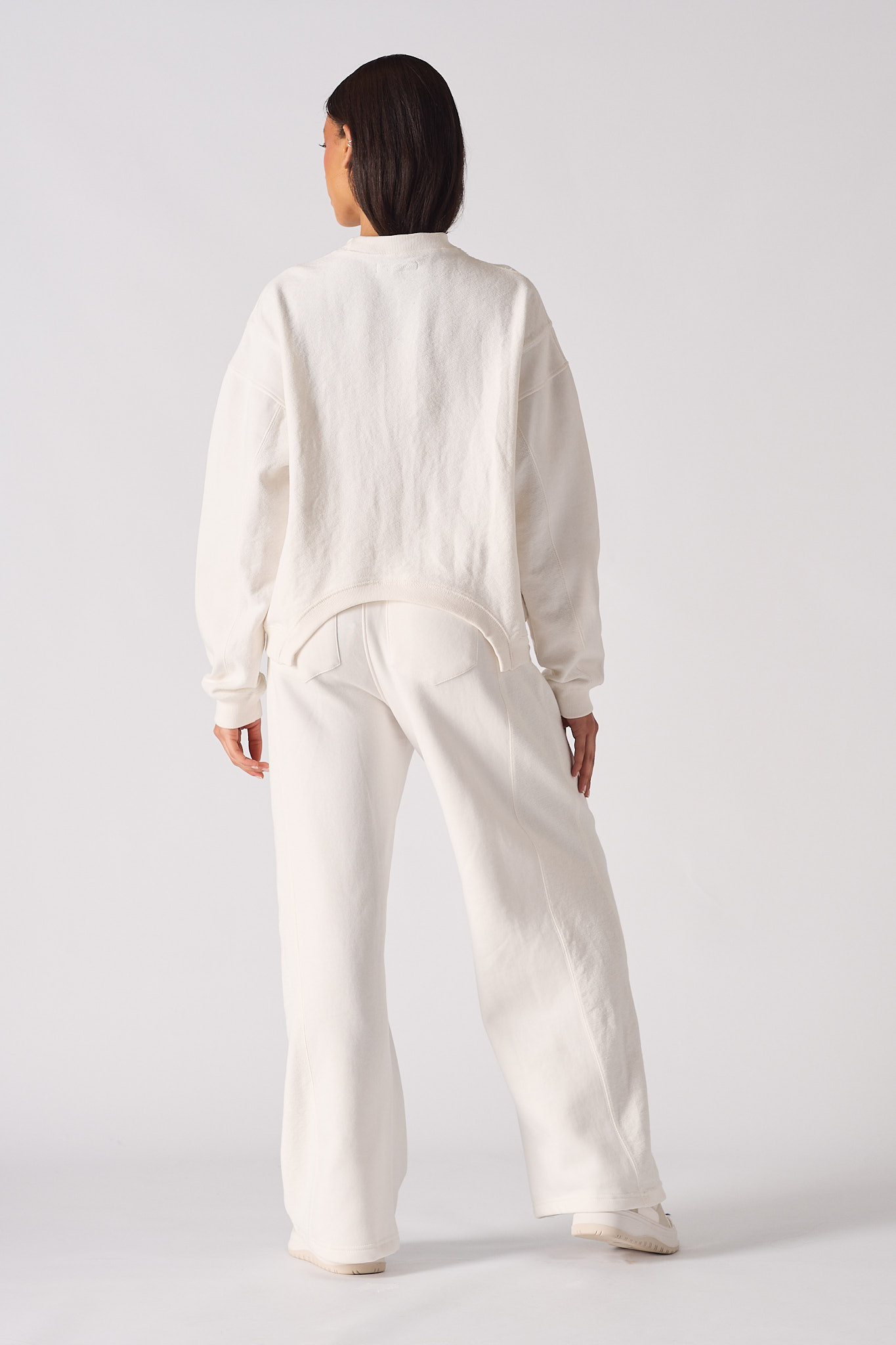 CREW NECK JUMPER  - WHITE