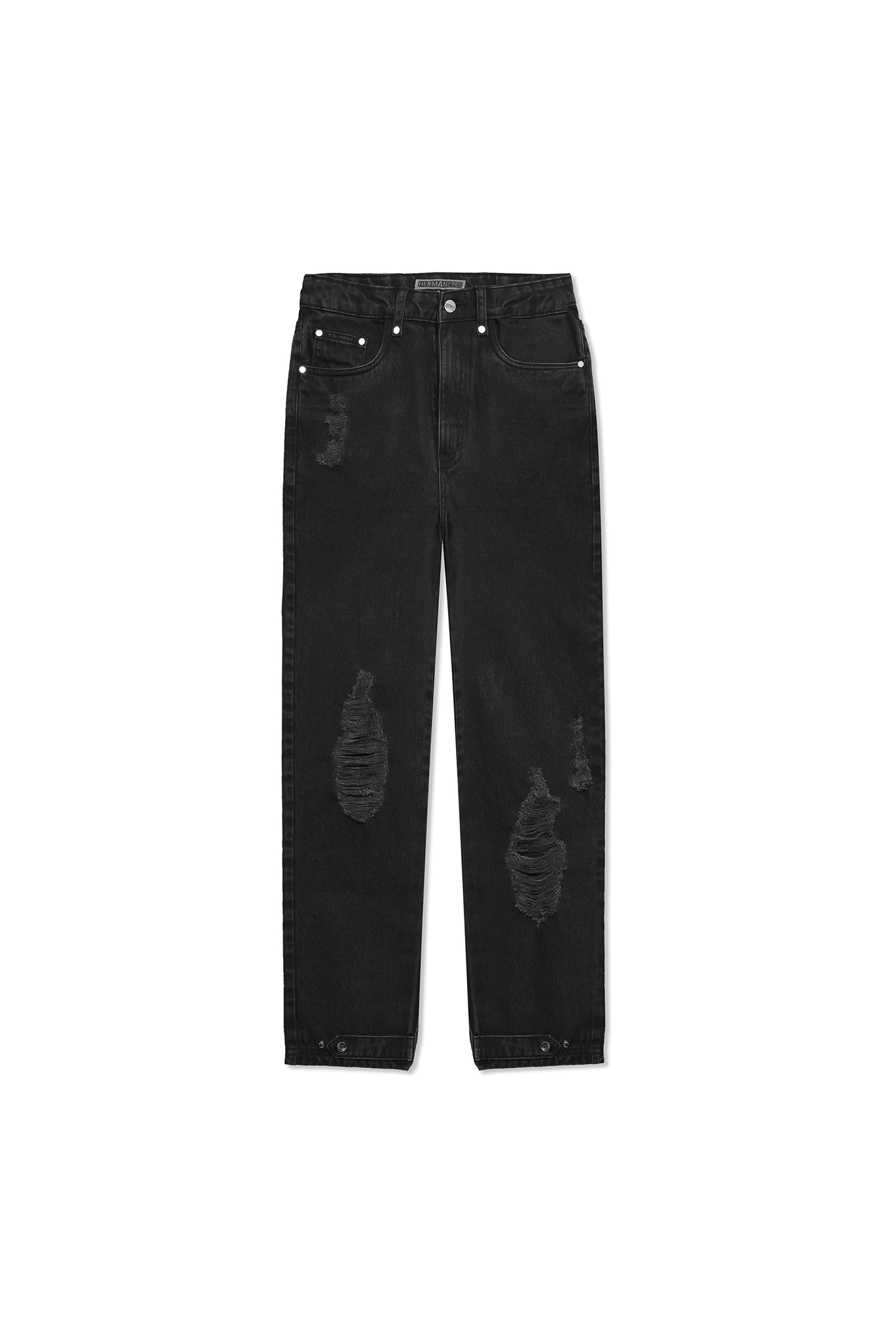 STRAIGHT LEG JEANS - BLACK