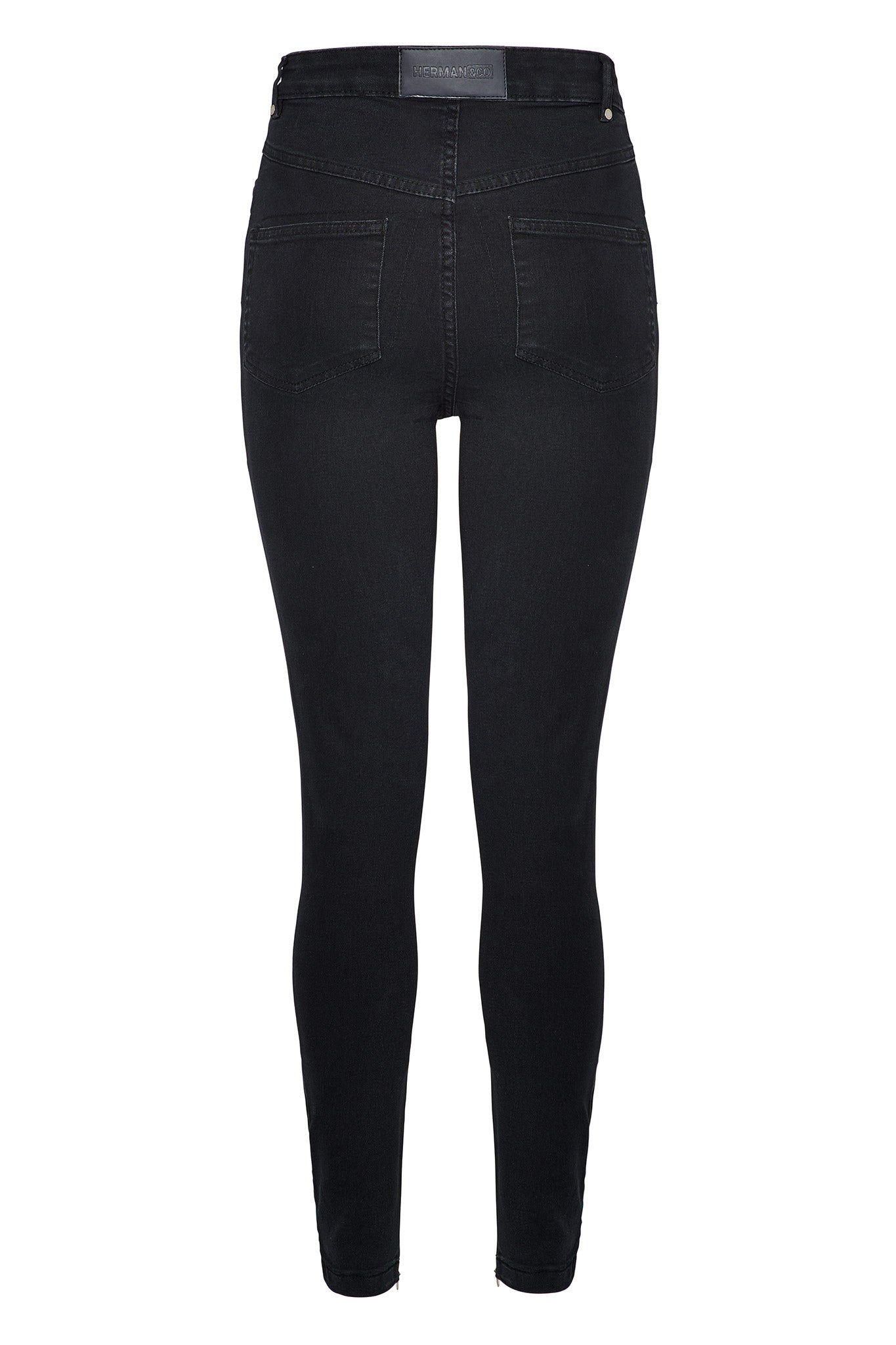 RIPPED SKINNY JEANS - BLACK