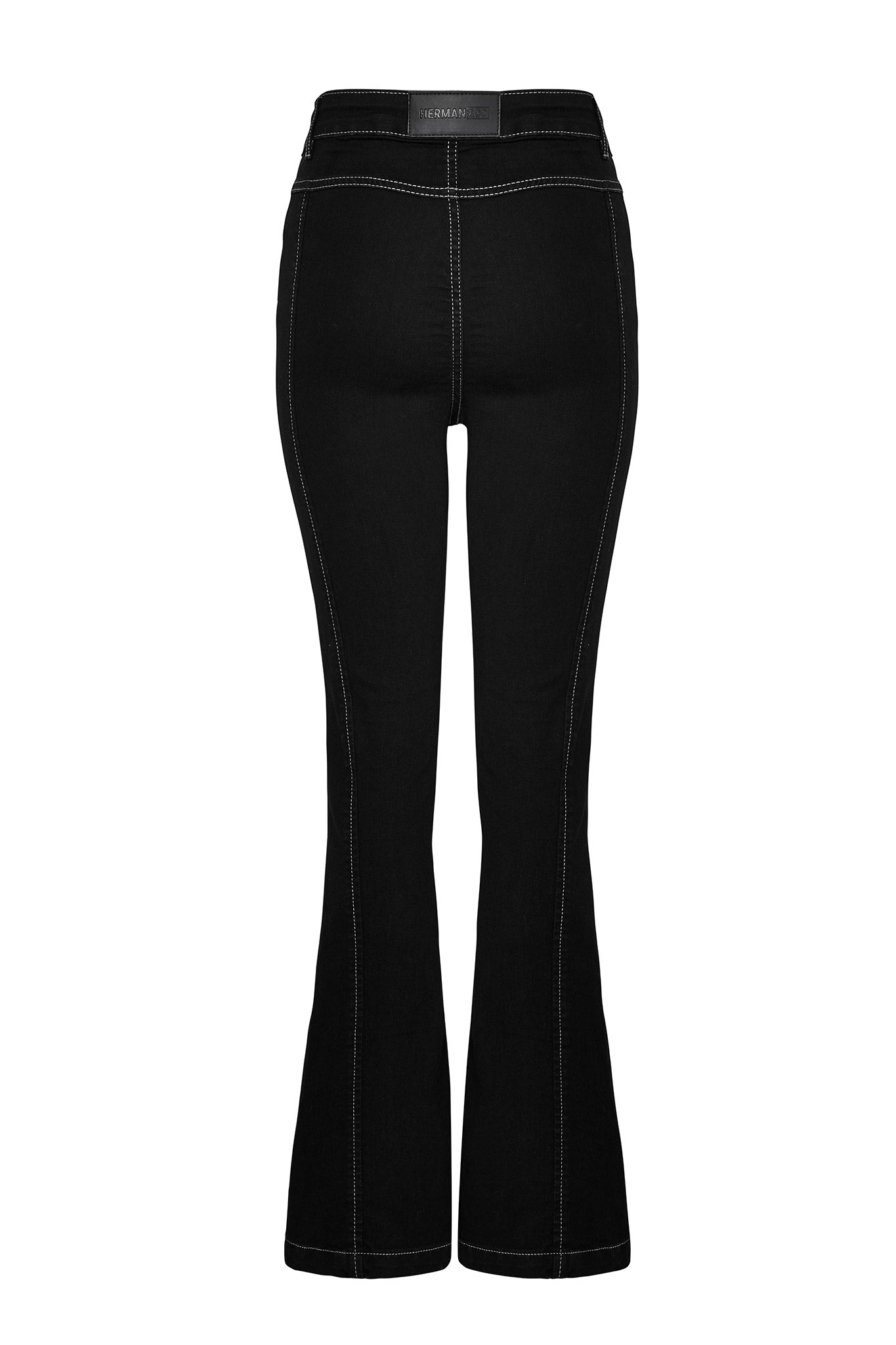 HIGH WAISTED FLARE JEANS - BLACK