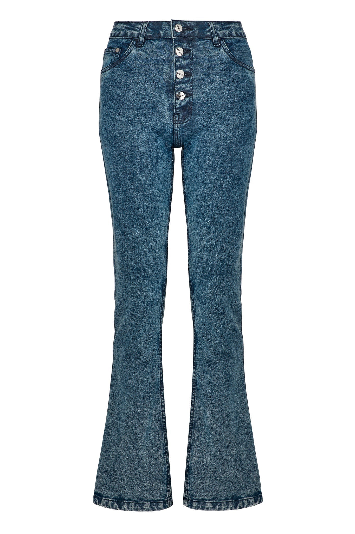 HIGH WAISTED FLARE JEANS - LIGHT BLUE