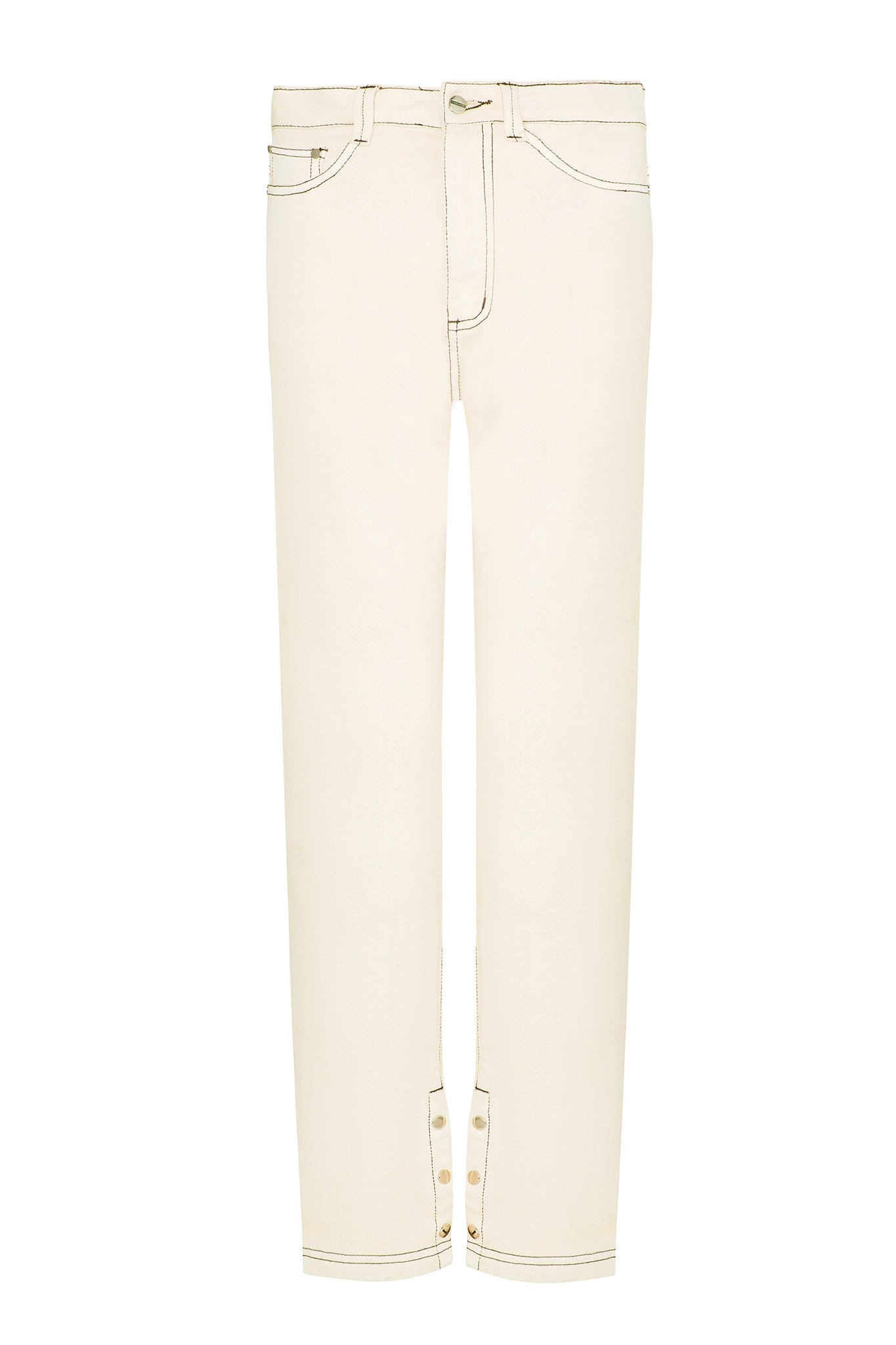 STRAIGHT LEG JEANS - ECRU WASH