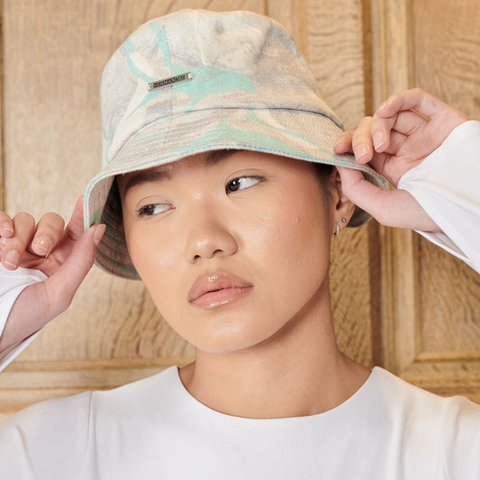 PSYCHEDELIC MARBLE PRINT BUCKET HAT