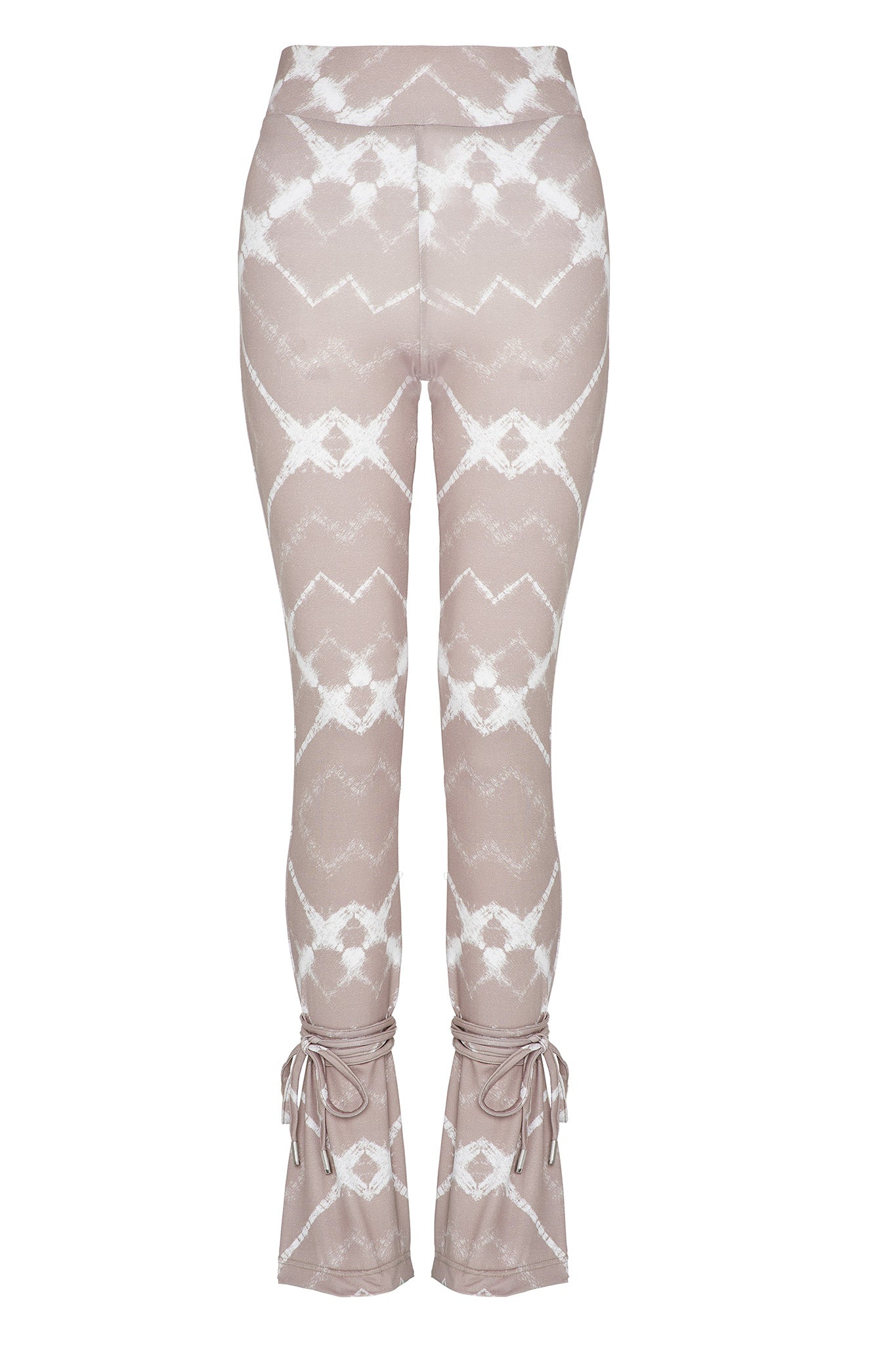 FIT AND FLARE Printed Legging - TAUPE
