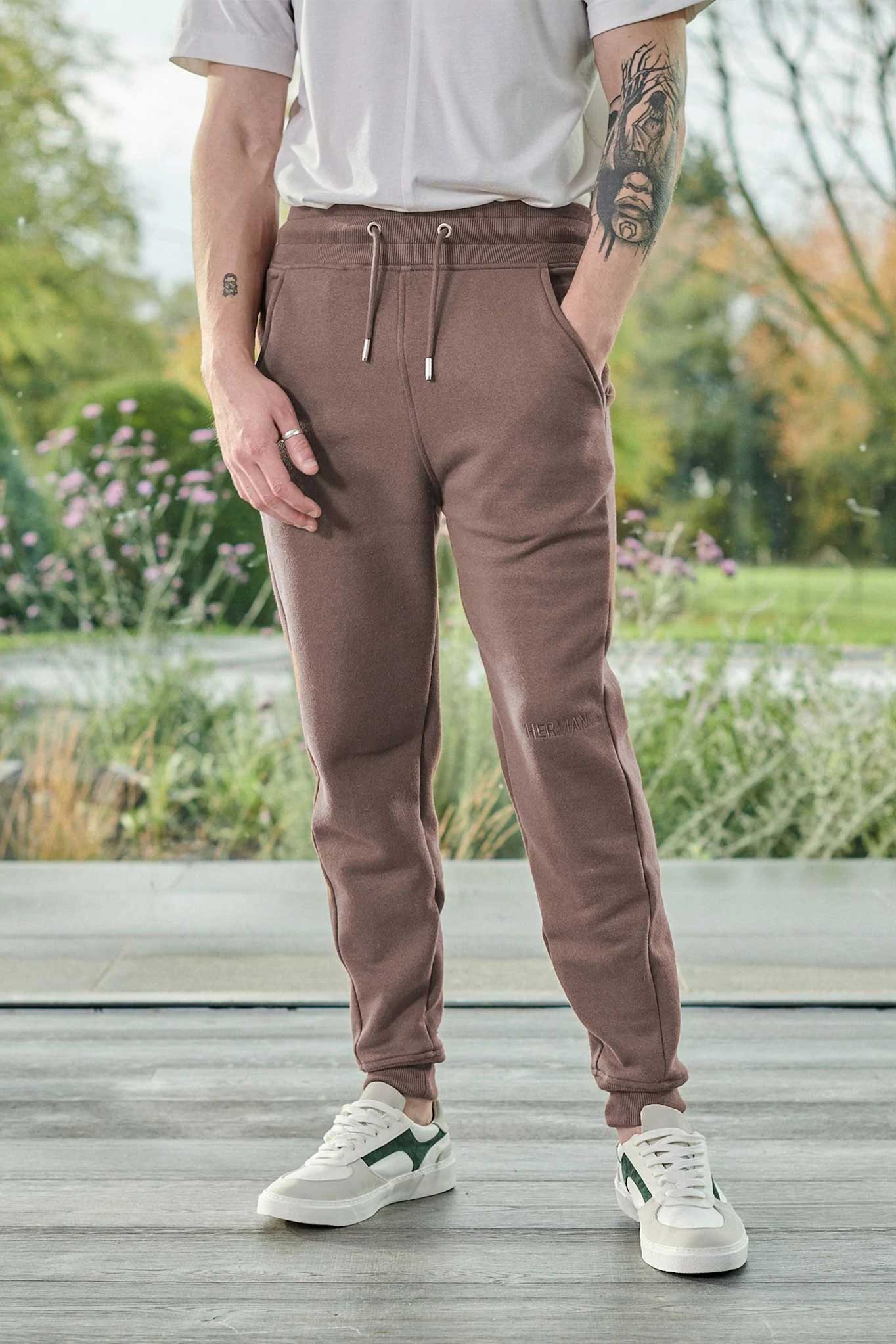 TAPERED JOGGERS - BROWN