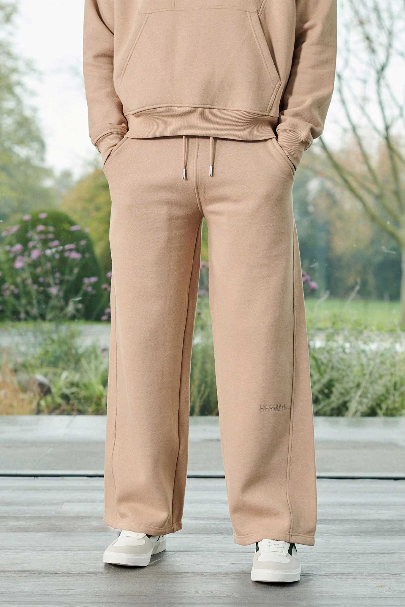 WIDE LEG JOGGERS - BEIGE