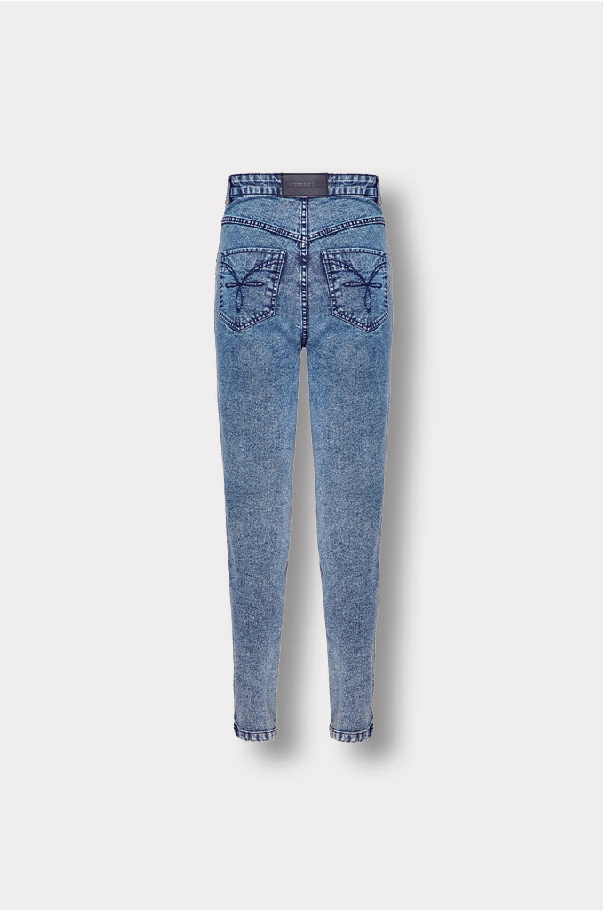 HIGH WAISTED SKINNY JEANS - BLUE