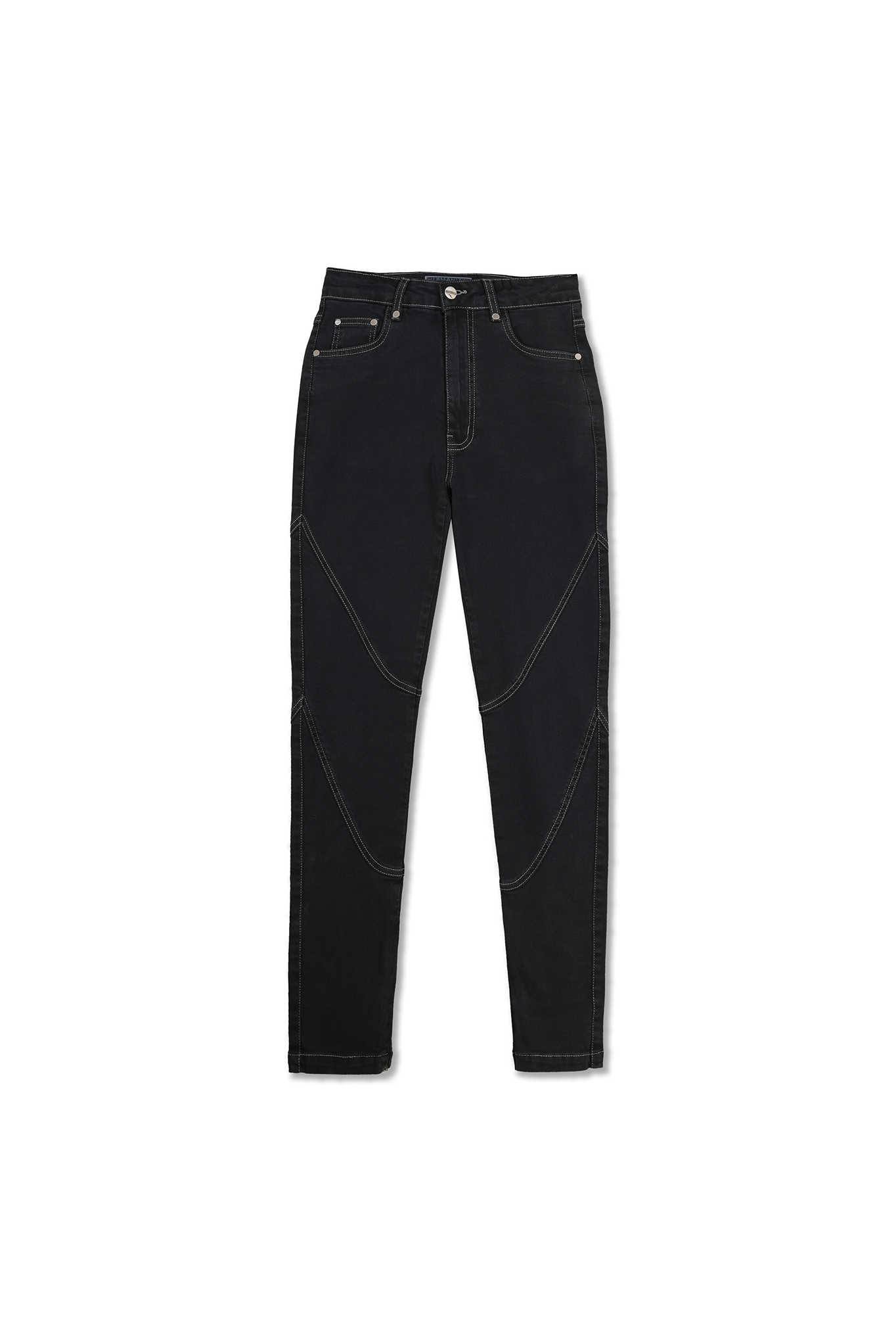HIGH WAISTED SKINNY JEANS - BLACK