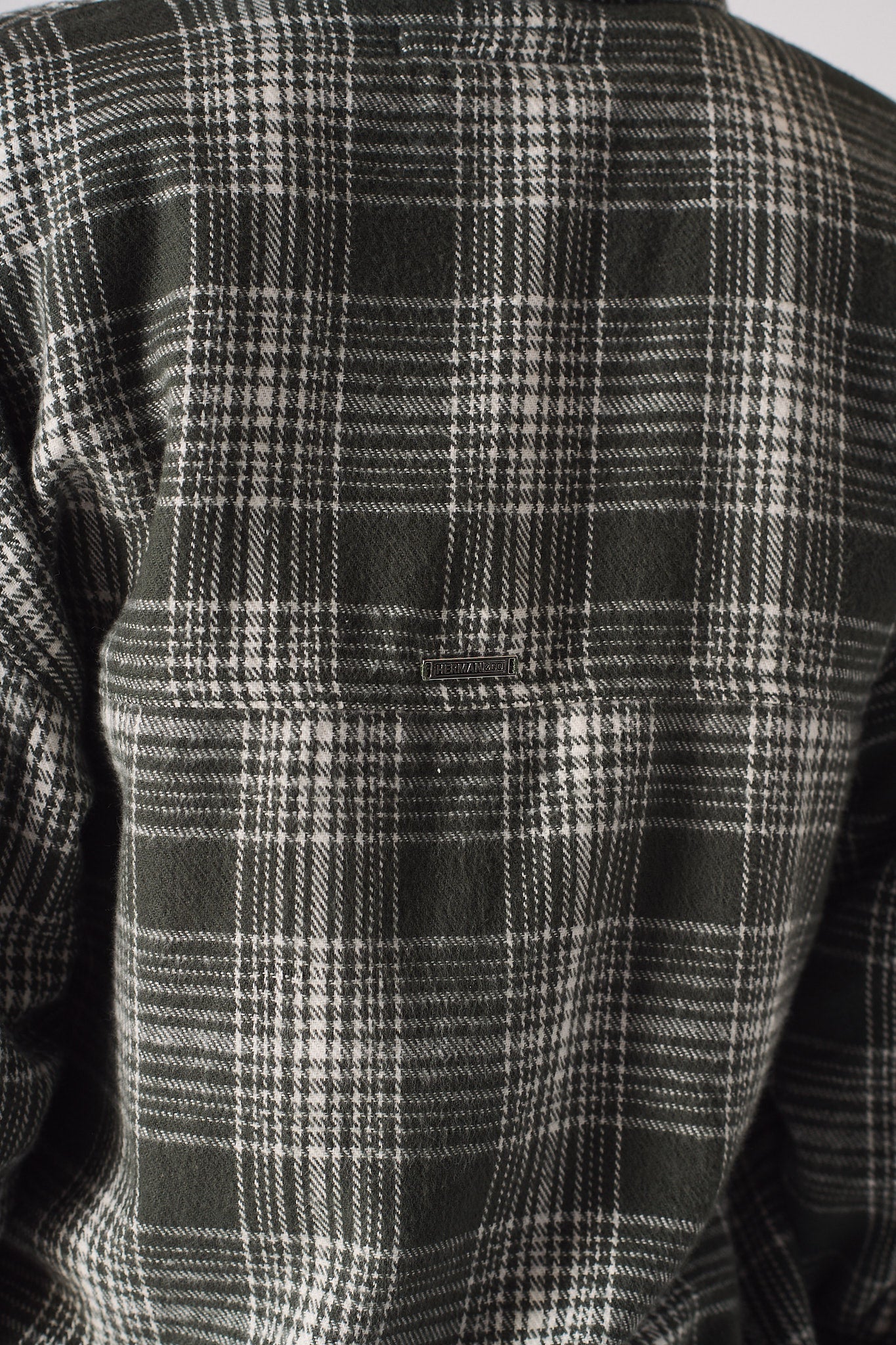 SHERPA CHECKED OVERSIZED SHIRT - DARK GREEN