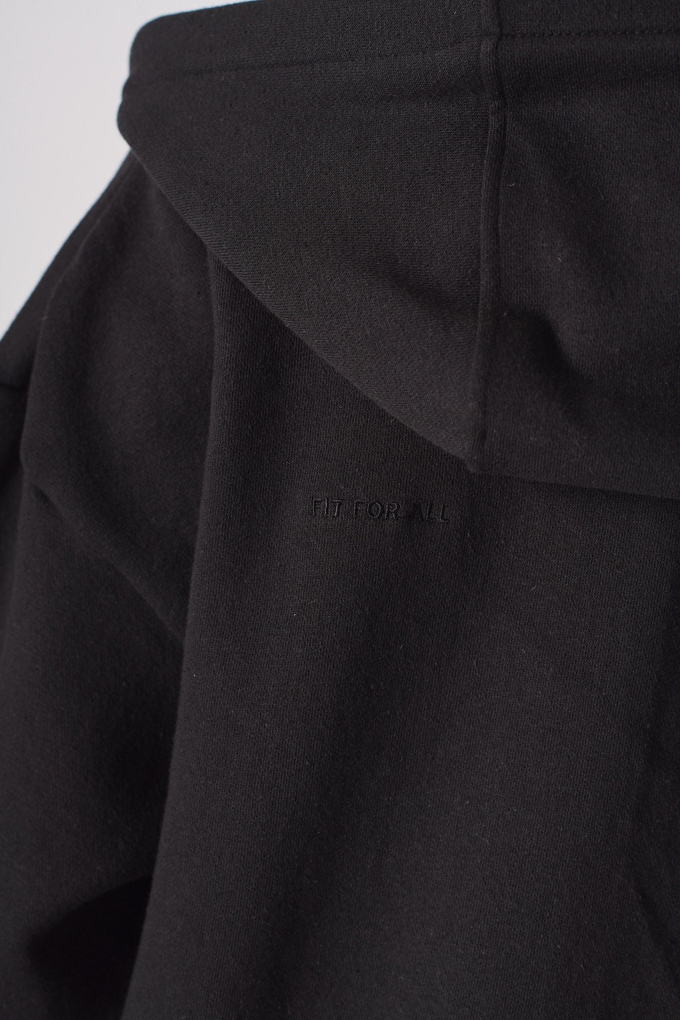 REGULAR ZIP UP HOODIE - BLACK