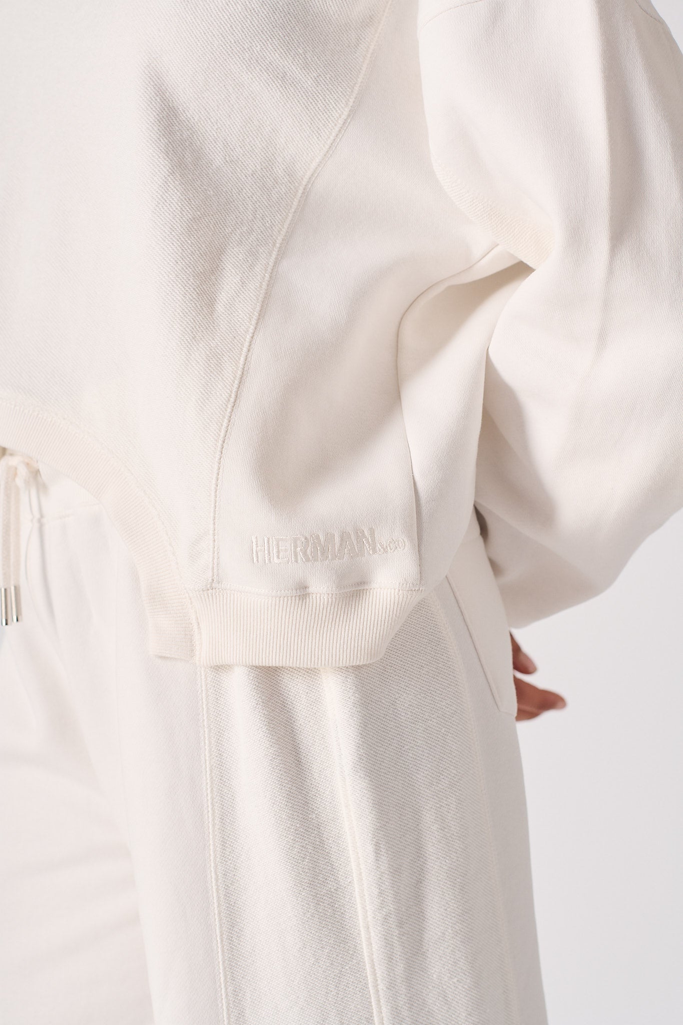 CREW NECK JUMPER  - WHITE