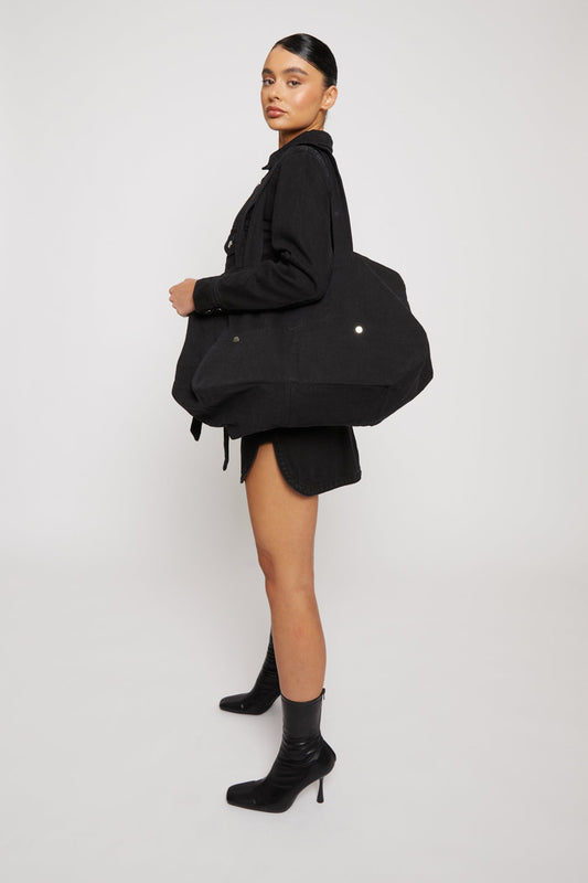 BLACK TOTE BAG