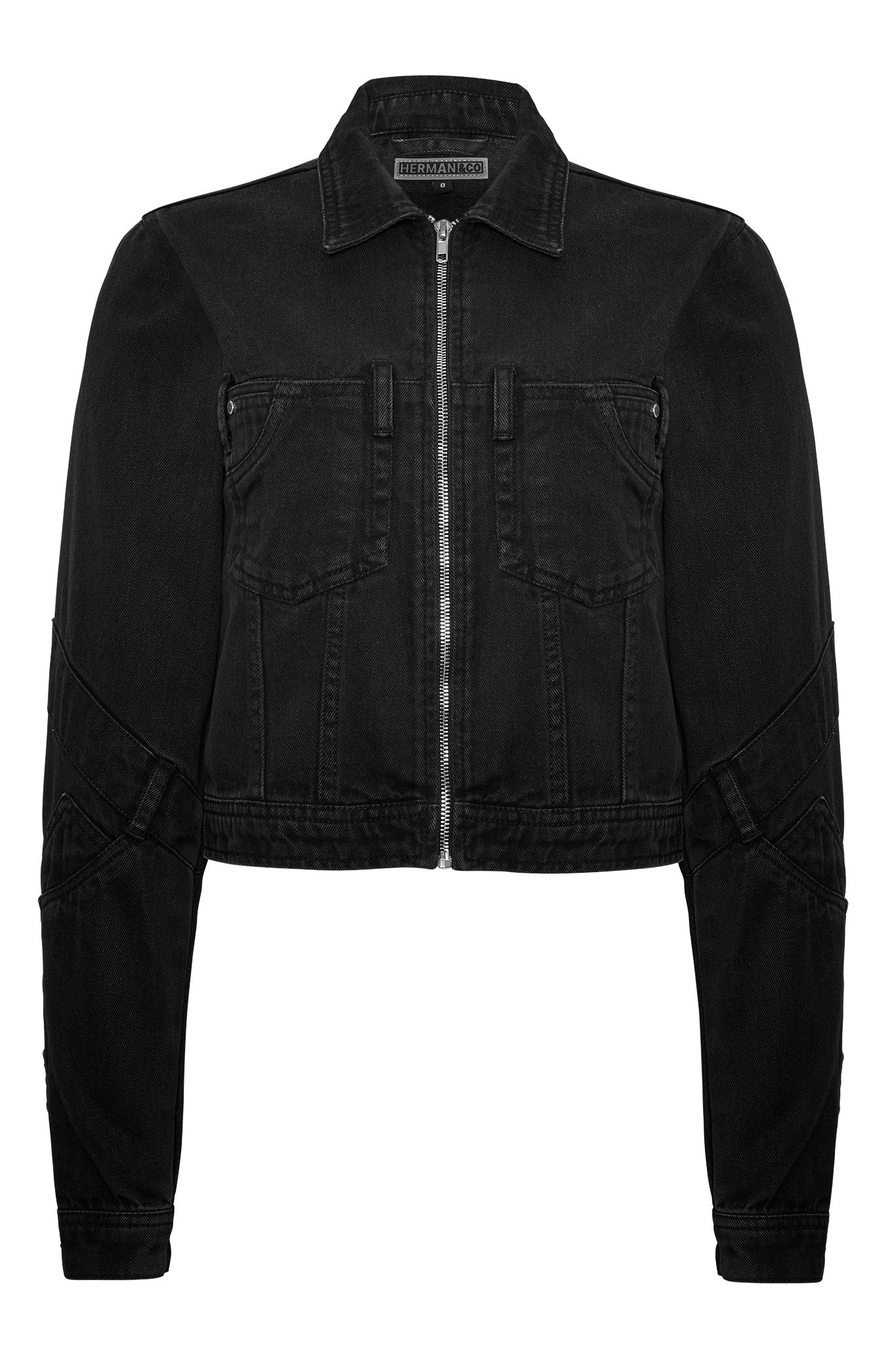 REGULAR DENIM JACKET - BLACK